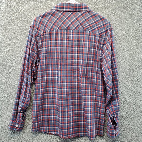 Duluth Trading Mens Shirt Medium Plaid Untucked Long Sleeve Button up Relaxed M - Picture 5 of 6